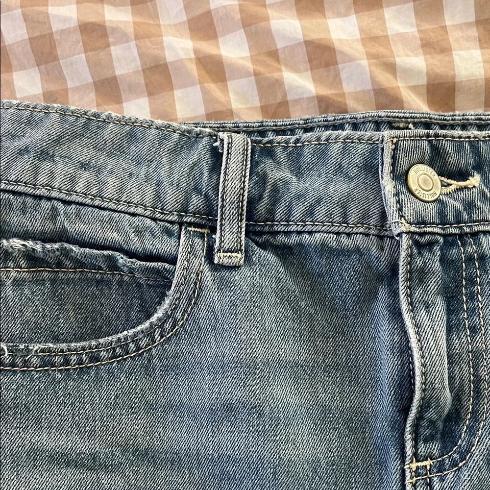 Hollister Denim Mini Skirt with Star Patch - Light Blue - Picture 5 of 8